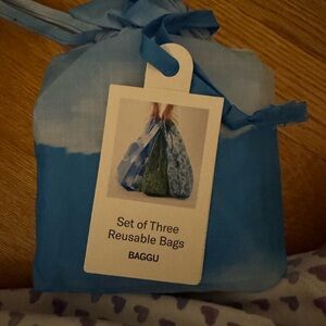 BAGGU Blue and Green Tote Trio